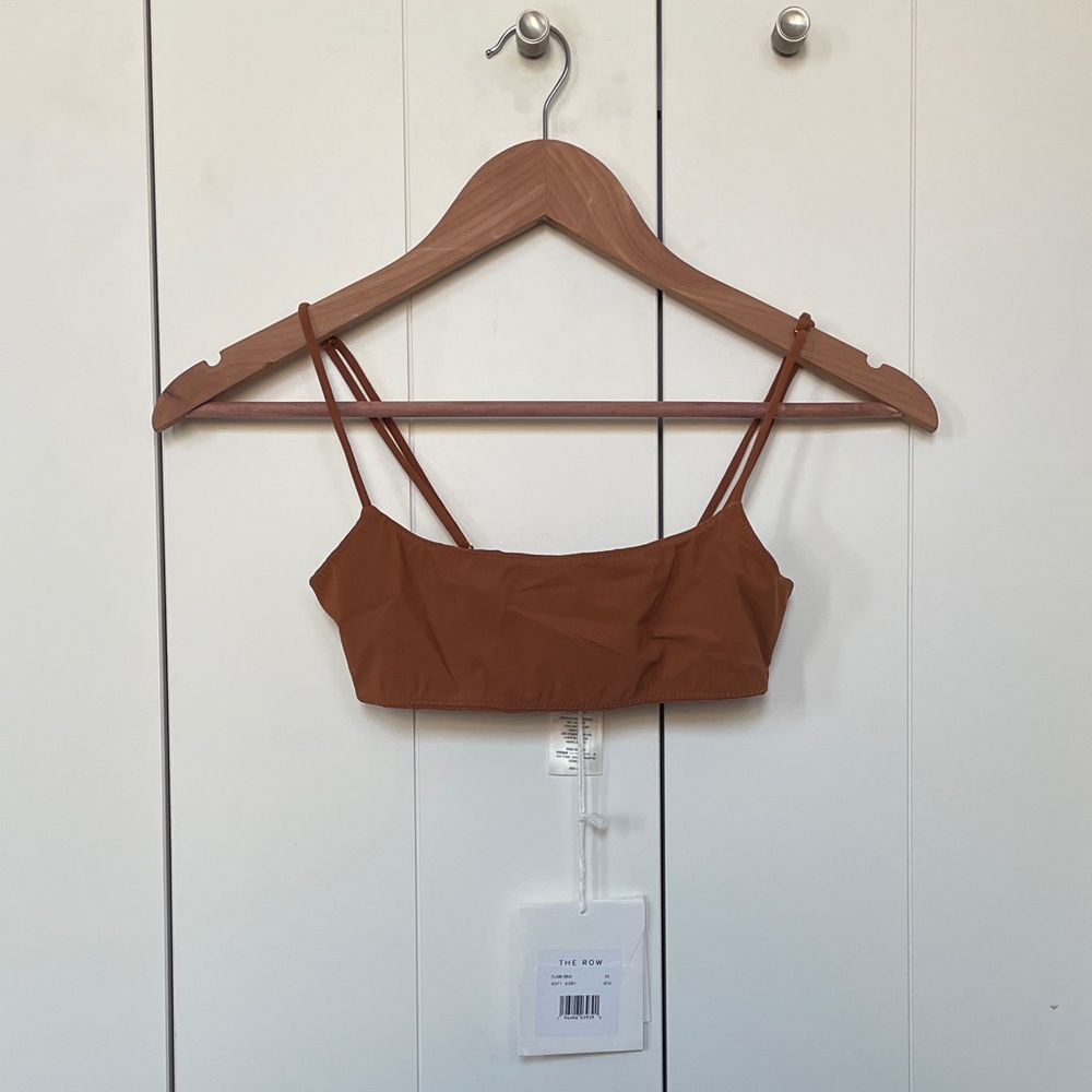 The Row Bralette Bikini Top in Burnt Orange